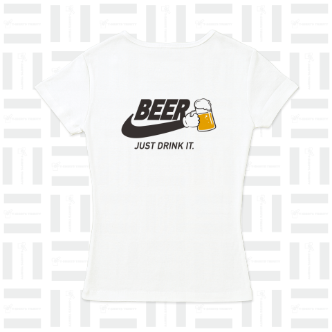 BEER ビール JUST DRINK IT ロゴ バックプリント