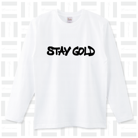 STAY GOLD ステイゴールド（ロングTシャツ）|デザインTシャツ通販【T ...