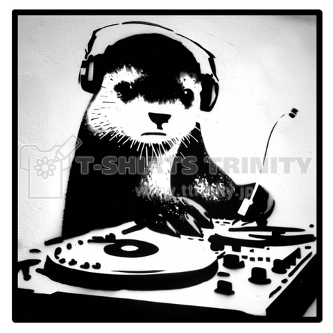 Otter かわうそ カワウソ DJ ステンシル