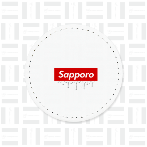 札幌 Sapporo ボックスロゴ 雪溶けてる