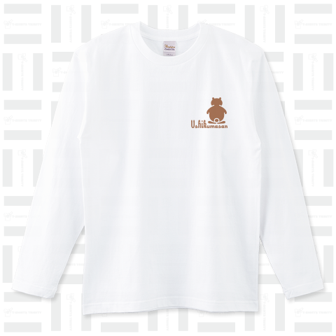 USHIKUMASAN logo  -Brown- ロングTシャツ(5.6オンス)