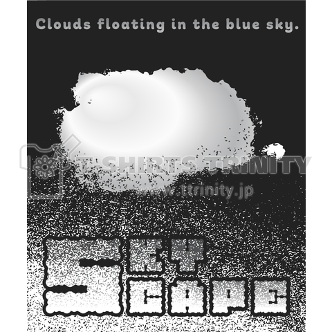青空に浮かぶ雲 モノクロ
