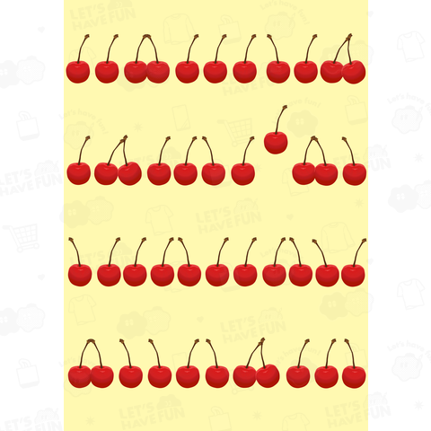 チェリーボーダー柄 イエロー