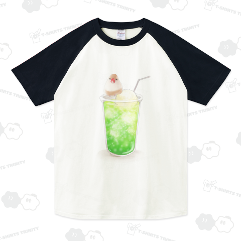 クリーム文鳥ソーダ ラグランTシャツ(5.6オンス)