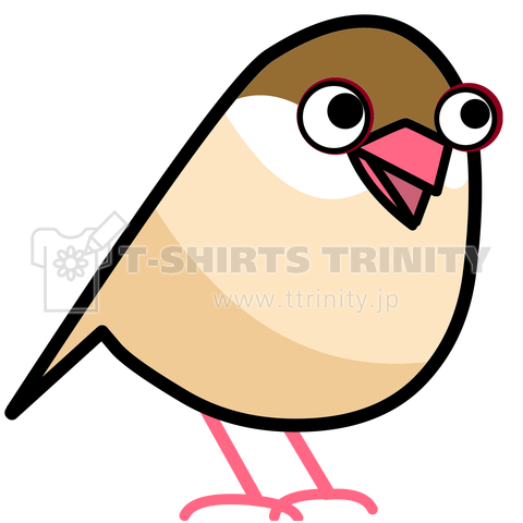 シナモン文鳥 デザインtシャツ通販 Tシャツトリニティ