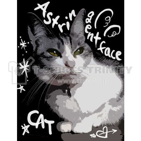 渋い顔の猫 Astringent face cat