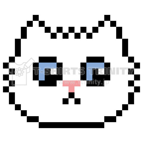 ドット絵の白猫