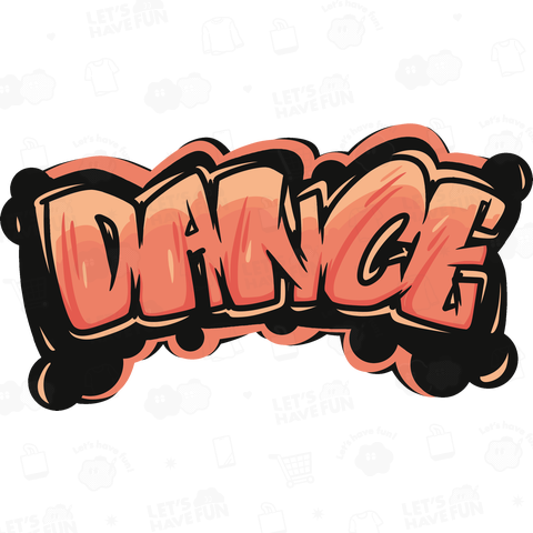 グラフィティロゴ DANCE(orange)
