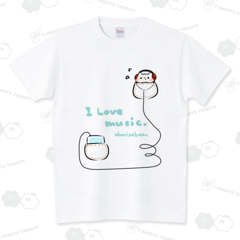 I Love music. スタンダードTシャツ(5.6オンス)