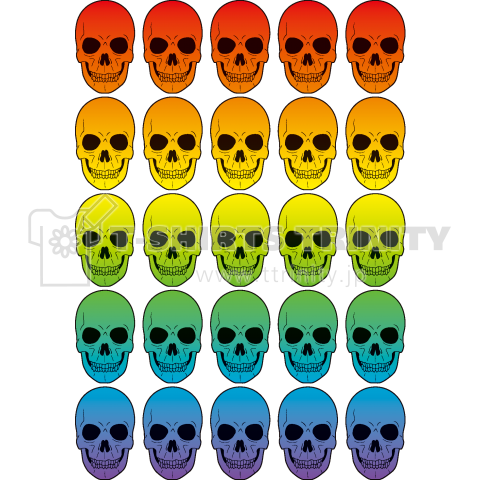 Rainbow skull