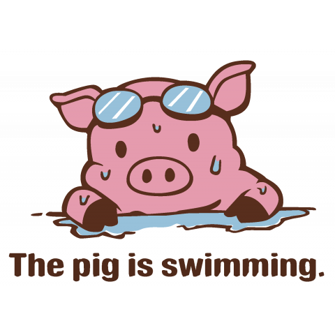 泳ぐ豚 デザインtシャツ通販 Tシャツトリニティ