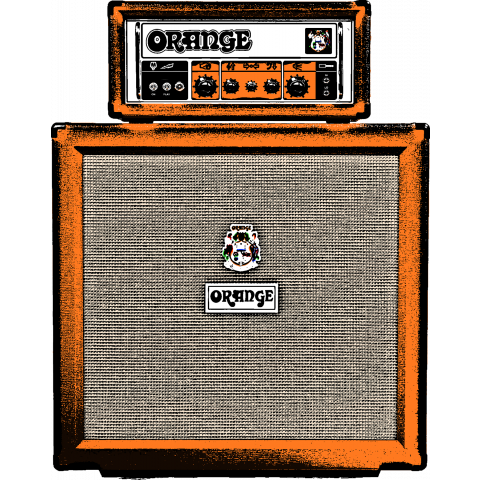 オレンジ ギターアンプ カラー Orange Guitar Amp Half Stack デザインtシャツ通販 Tシャツトリニティ