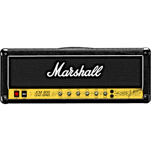 マーシャル Jcm 800 カラー Marshall Jcm 800 100w Tube Head デザインtシャツ通販 Tシャツトリニティ