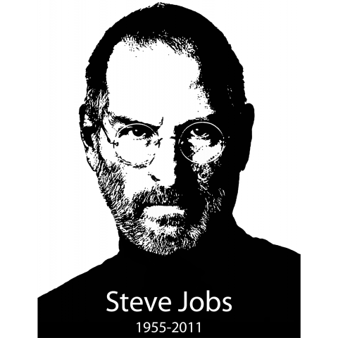 R I P Steve Jobs スティーブ ジョブズ 1955 11 デザインtシャツ通販 Tシャツトリニティ