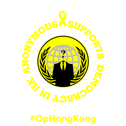 ANONYMOUS SUPPORTS, DEMOCRACY IN HK. #OpHongKong