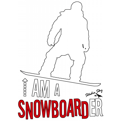 I AM A SNOWBOARDER(Deep-color)