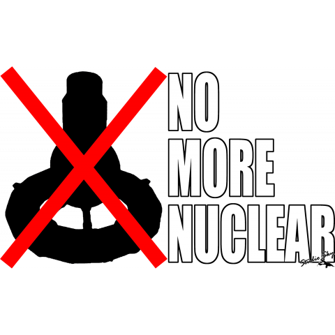 NO MORE NUCLEAR(WHITE LOGO)