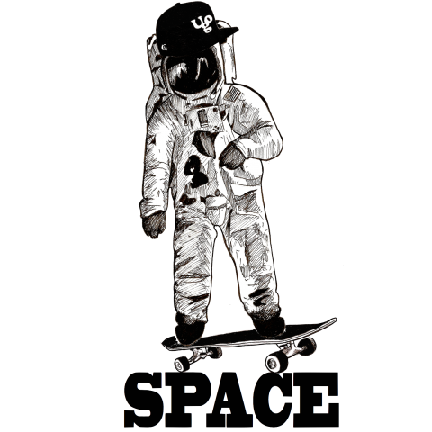 Space Skateboarder