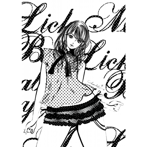 Lick Me Baby ガールズイラスト デザインtシャツ通販 Tシャツトリニティ