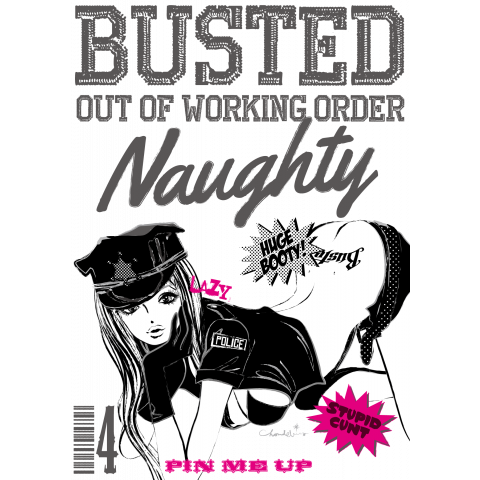 Naughty Cop レイジー ガーリー ポリス デザインtシャツ通販 Tシャツトリニティ