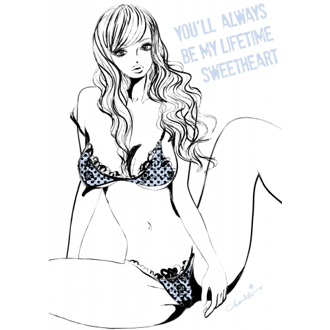 My Lifetime Sweetheart ガールズイラスト デザインtシャツ通販 Tシャツトリニティ