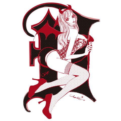 She Devil 小悪魔ガール レッド デザインtシャツ通販 Tシャツトリニティ