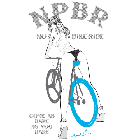 NPBR 自転車 ガールプリント