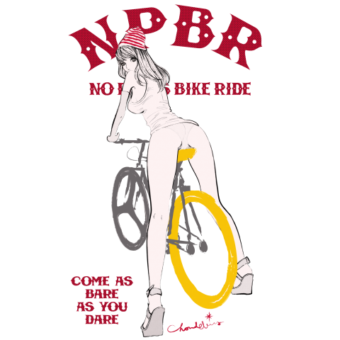 NPBR 自転車 ガールプリント ニットキャップ