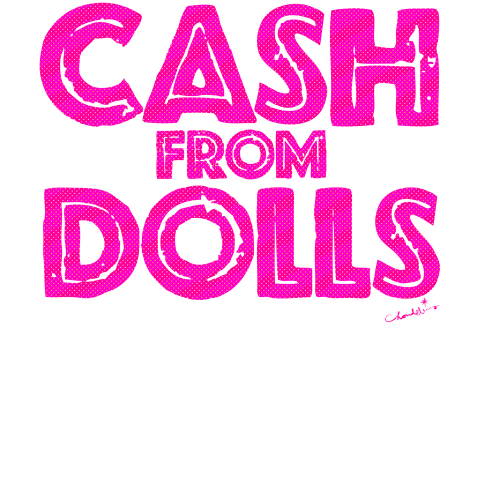CASH FROM DOLLS ピンクノシマシマ ロゴ