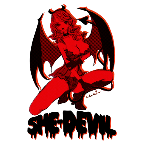 Diable Rouge 赤い小悪魔 ピンナップガール デザインtシャツ通販 Tシャツトリニティ