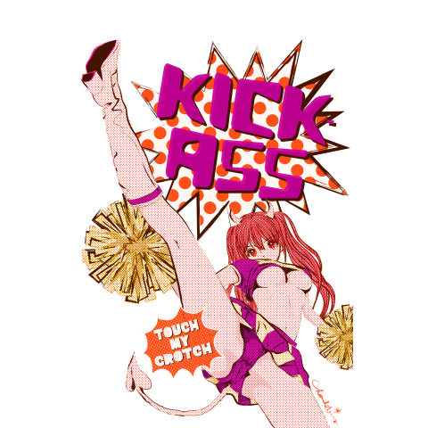 High Kick 小悪魔チアリーダー 可憐座 デザインtシャツ通販 Tシャツトリニティ