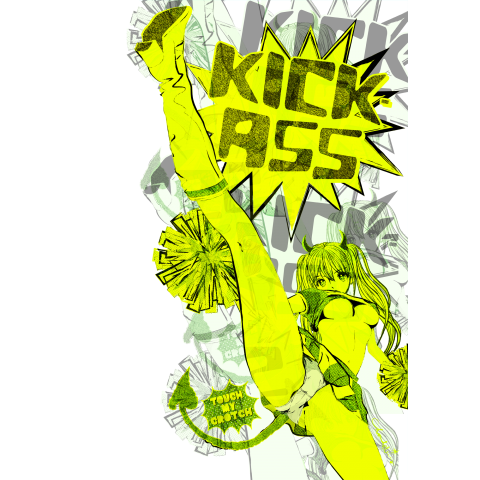 Super High Kick ハイキック チアガール デザインtシャツ通販 Tシャツトリニティ