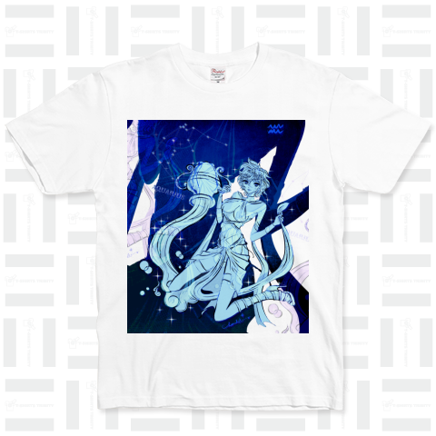 星座Tシャツ 水瓶座 ガールズイラスト