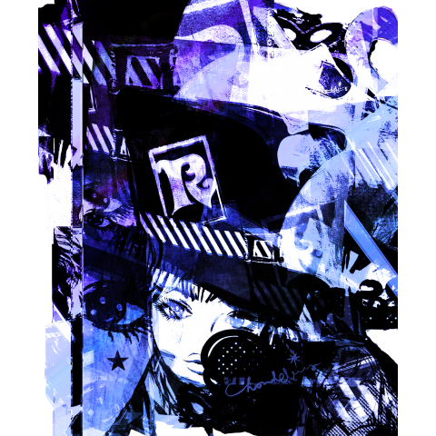 RAD HATTER ink blue ガールズイラスト