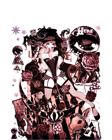 Mad Alice 黒アリス マッドハッター 三月ウサギ デザインtシャツ通販 Tシャツトリニティ