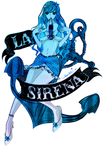 La Sirena 人魚姫系ピンナップガール ミニスカver デザインtシャツ通販 Tシャツトリニティ