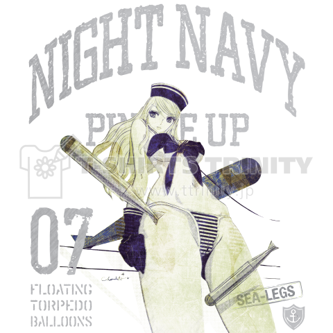 NIGHT NAVY 0195 セーラーガール ピンナップ