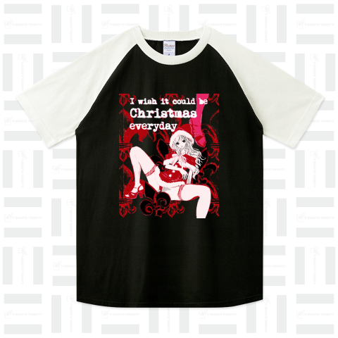 Ugly Christmas Eropop Tshirt サンタガール エロポップ ブラック限定