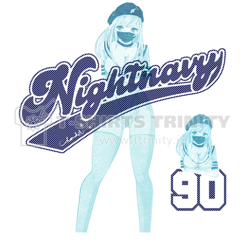 Nightnavy エンブレム ロゴ 0551 シャロウブルーのピンナップ
