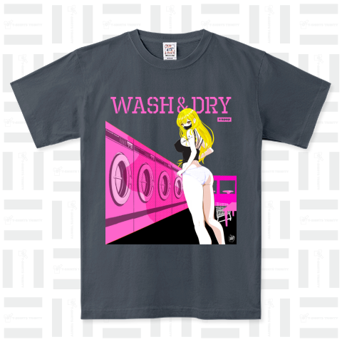 WASH & DRY 洗濯 ギャル 0570 ピンク ランドリー ガールズイラスト