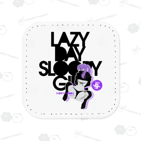 LAZY DAY SLOOPY GIRL 0574 ブラックフーディー女子 エロポップ ロゴ