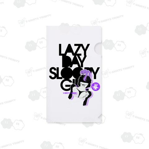 LAZY DAY SLOOPY GIRL 0574 ブラックフーディー女子 エロポップ ロゴ