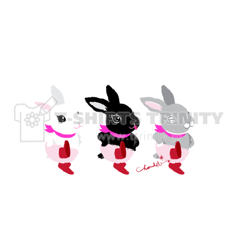 2023 お年賀 卯年 ウサギ3羽で「たりらった」