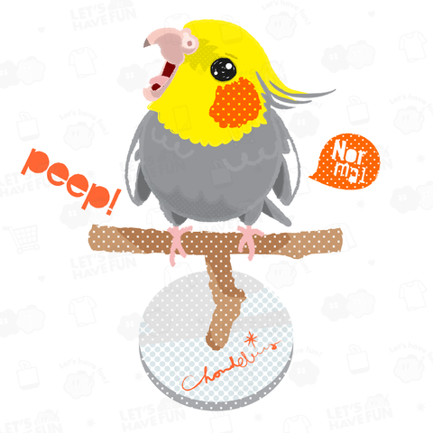 PEEP! オカメインコ 0625 大きめワンポイント