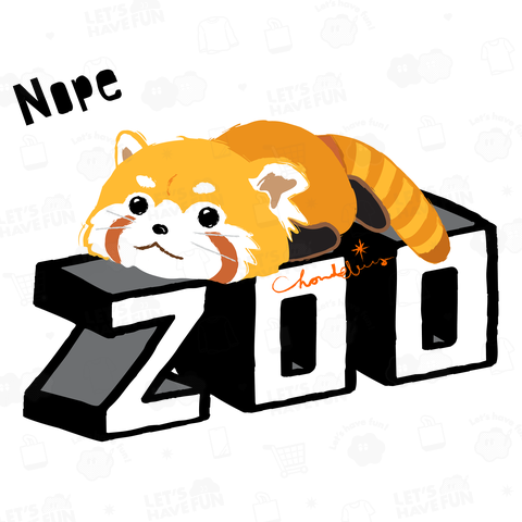 Nope レッサーパンダ 0626 へちゃんこ ZOOロゴ