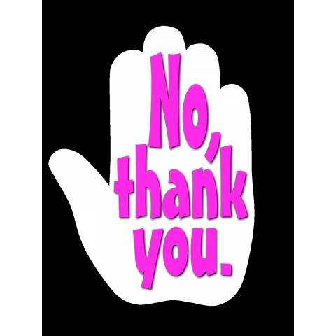 No Thank You 2 デザインtシャツ通販 Tシャツトリニティ