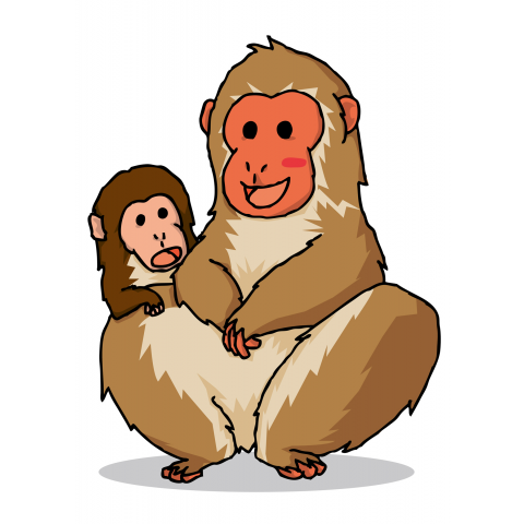 動物シリーズ お猿さん デザインtシャツ通販 Tシャツトリニティ