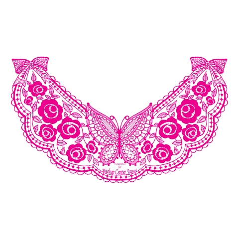 BackupCenterJapanデザーナーズTシャツ(design by ayako nakamoto)「Venice Lace(Tropical Pink)」