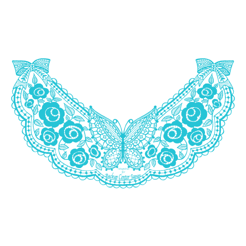 BackupCenterJapanデザーナーズTシャツ(design by ayako nakamoto)「Venice Lace(Turquoise)」