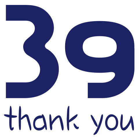39project Thankyou 紺色 Logo デザインtシャツ通販 Tシャツトリニティ